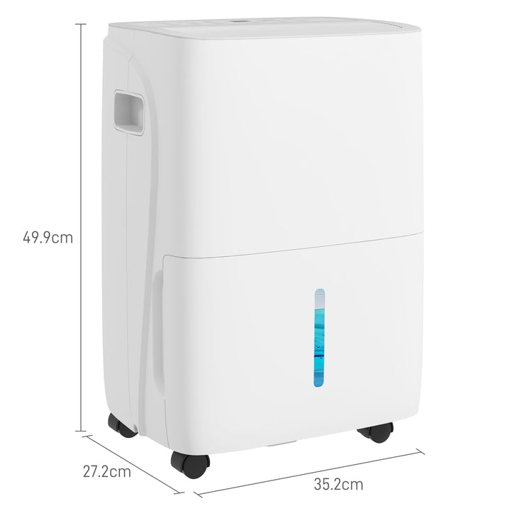 30L/Day Dehumidifier with Auto-Clean Filter, Continuous Drainage, 4L Water Tank, 24H Timer, Digital Humidity Display, Dehumidifier for Home Damp, Bedroom, Condensation, Mould, Laundry Drying
