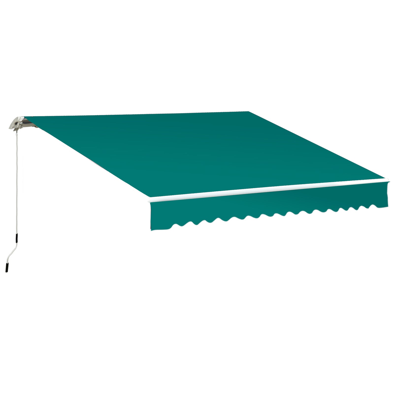 Manual Retractable Awning, 3.5x2.5 m-Green