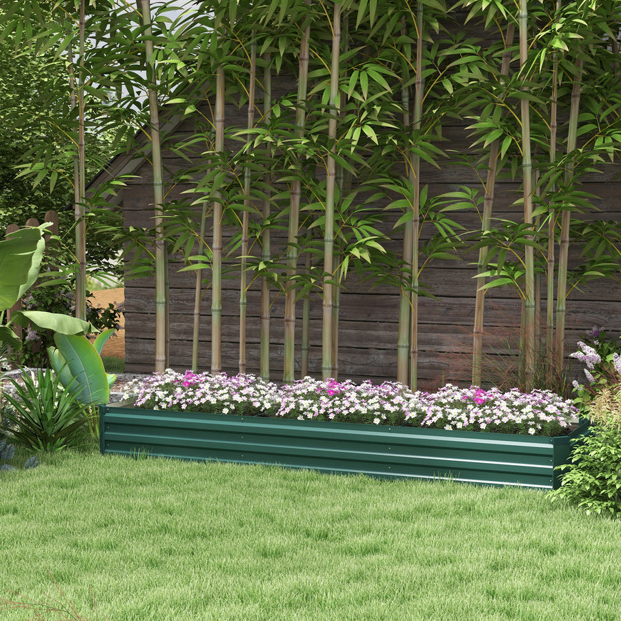 60 x 240cm Galvanised Steel Planter, with Open Bottom