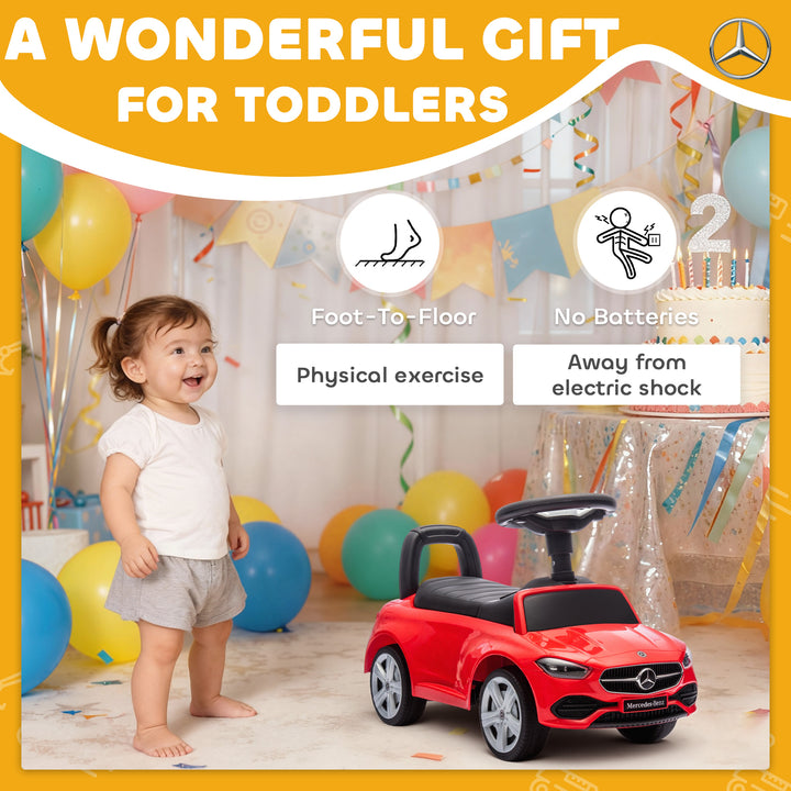 Official Mercedes-Benz Ride On Car, Foot to Floor Sliding Walker with 