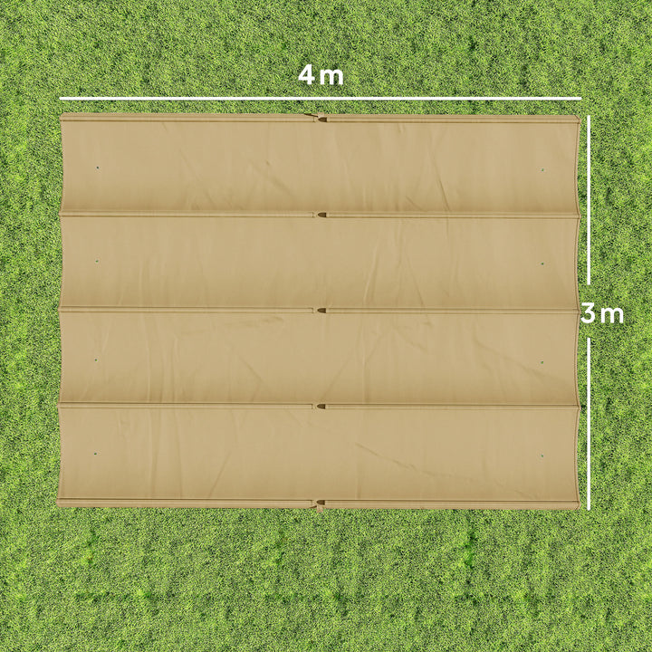 Retractable Pergola Canopy Only, 3.92 x 3.5 m, UV30+ Replacement Canopy Cover for 4 x 3 m Pergola