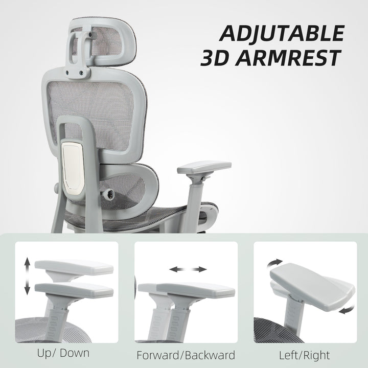 Multi-Adjustable Mesh Office Chair - Grey