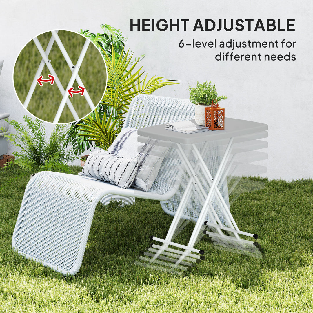 Minimal Folding Outdoor Table - Grey/White