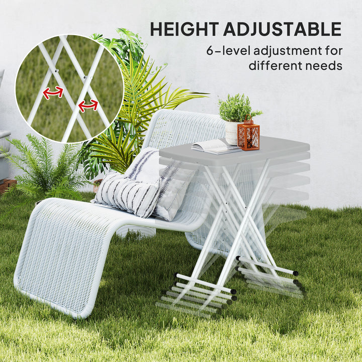 Minimal Folding Outdoor Table - Grey/White