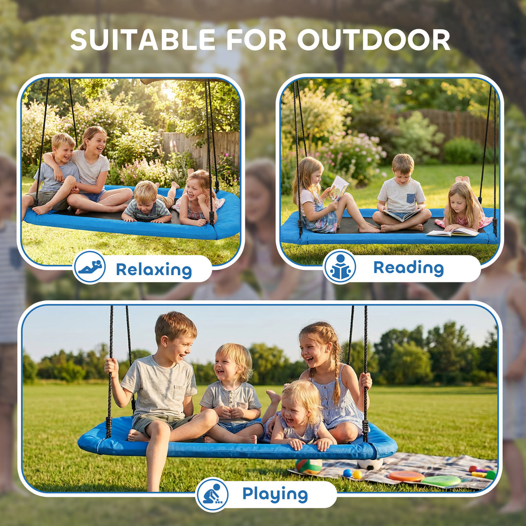 Nest Swing with Adjustable Ropes and Tree Straps, Basket Swing for Kid
