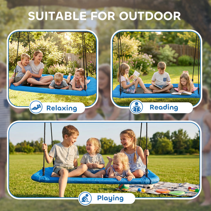Nest Swing with Adjustable Ropes and Tree Straps, Basket Swing for Kid