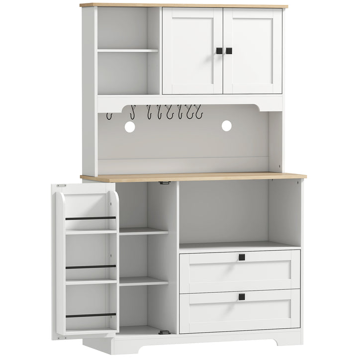 Kitchen Cupboard, Freestanding Kitchen Cabinet with 2 Cabinets, 2 Draw