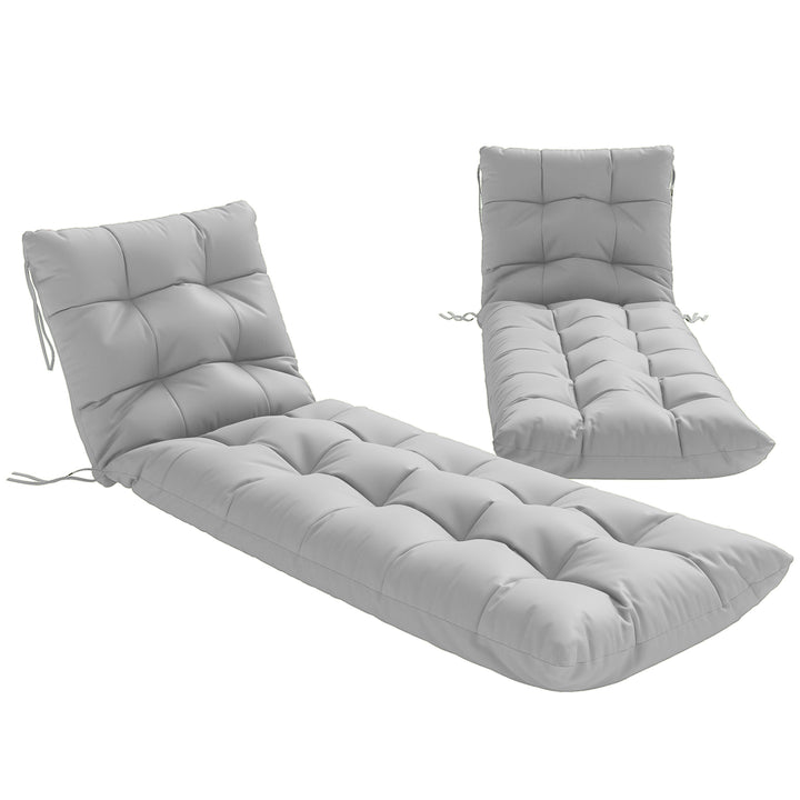 Sun Lounger Cushions Only, Garden Lounge Chair Cushions Set of 2, Sunb