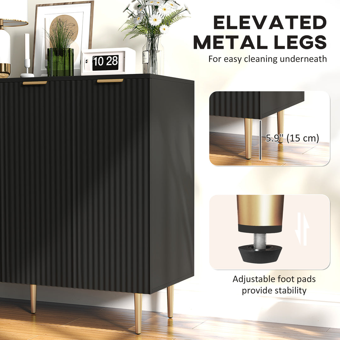 Sideboard Buffet Cabinet, Modern Kitchen Storage Cabinet with Adjustab