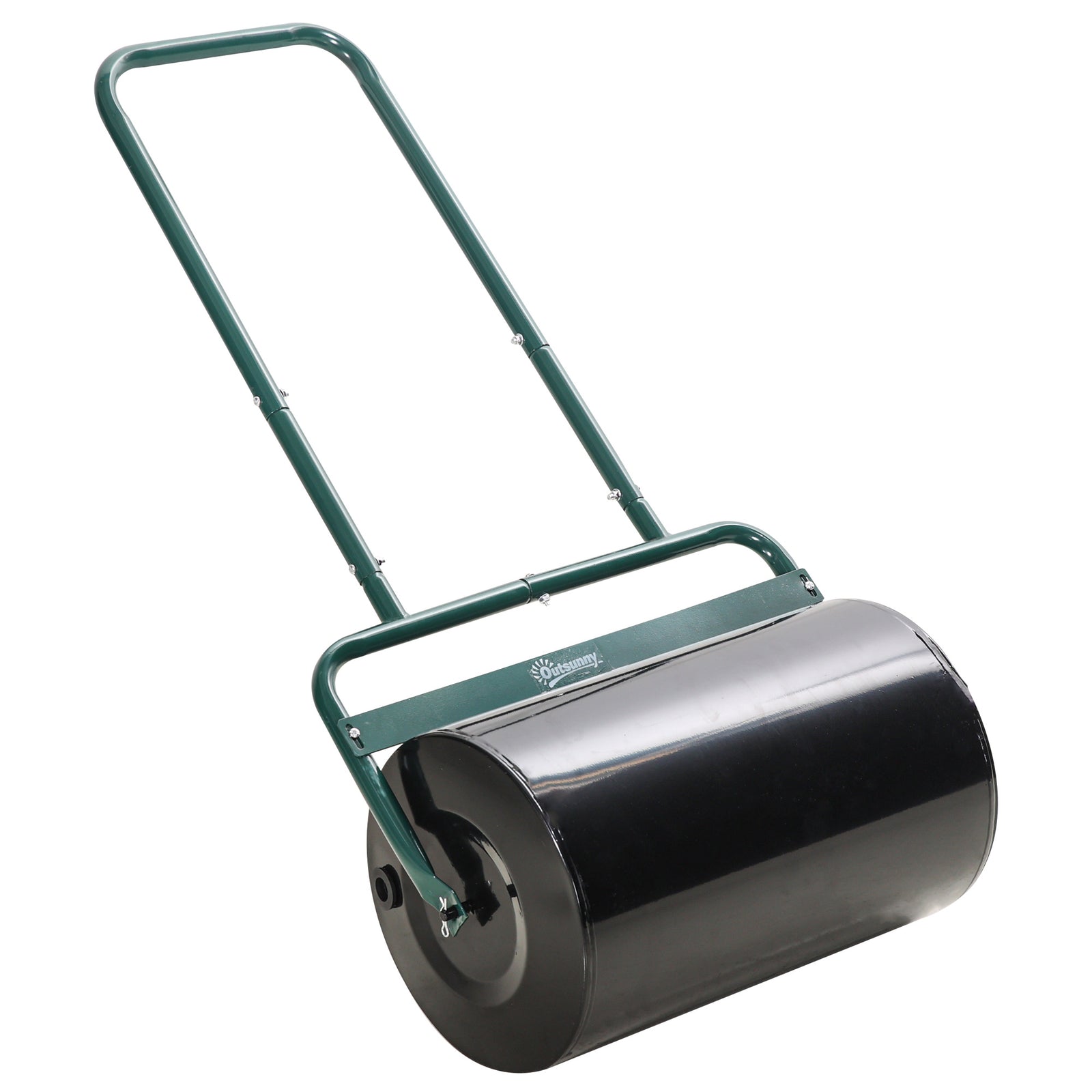 38L Fillable Cylinder Steel Lawn Roller - Dark Green