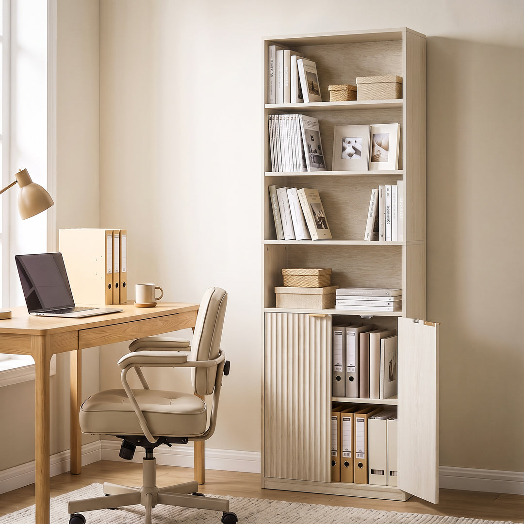 Bookcase Adjustable Shelf Bookshelf Anti-Tip Hardware 6-Tier - view 2