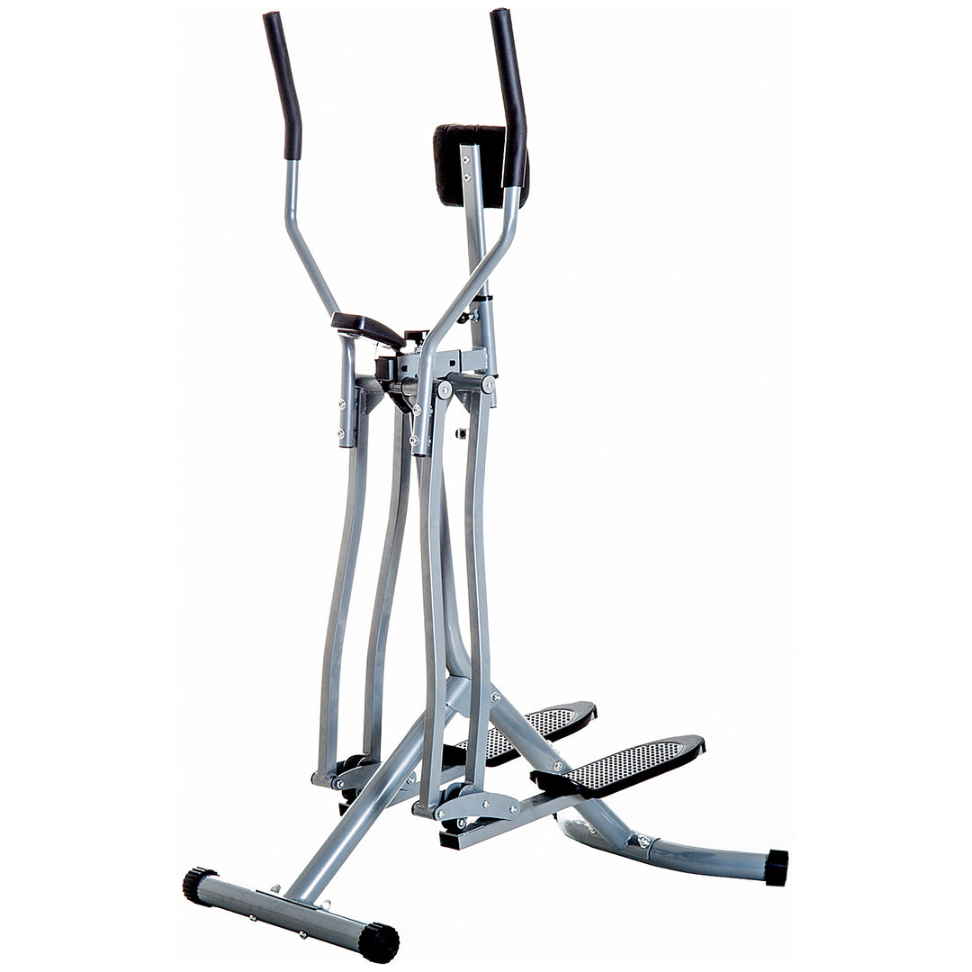 Air Walker Glider, Cross Trainer Fitness Machine, with LCD, for Home Gym, Grey