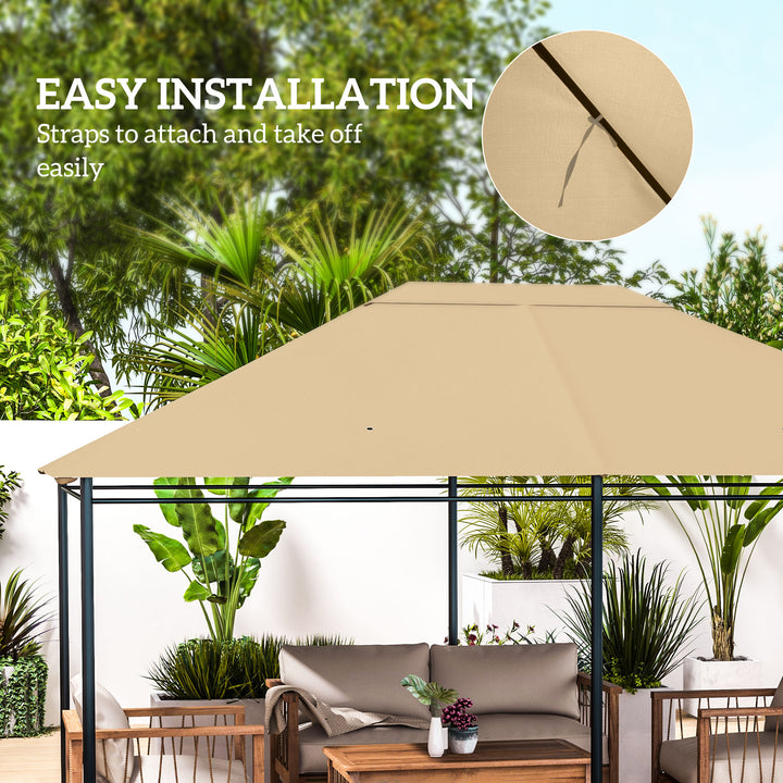 3 x 4m Gazebo Canopy Replacement Cover, Gazebo Roof Replacement (TOP C