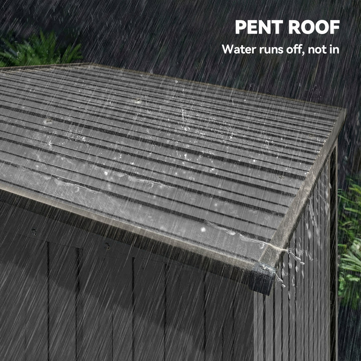 5 x 3.5ft Metal Garden Storage Shed with Effortless Assembly and 2 Pai