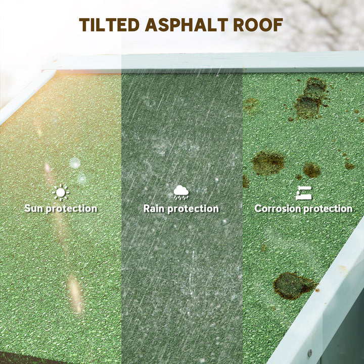 MCL Garden Shed Vertical Utility 3 Shelves Shed Wood Outdoor Garden Tool Storage Unit Storage Cabinet, 77 x 54.2 x 179cm - Blue