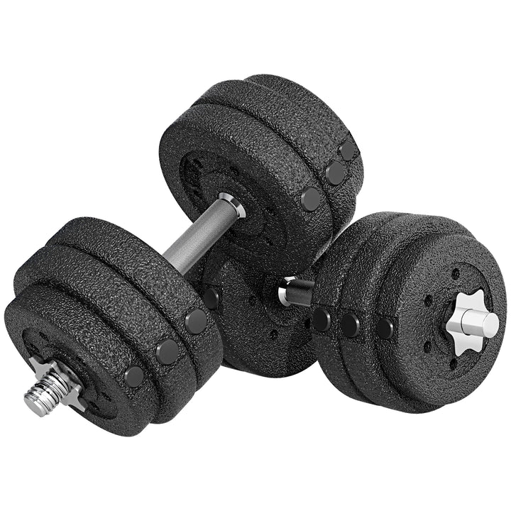 HOMCOM 30KG Adjustable Dumbbells Set, Hand Weights Set for Home Gym Weight Lifting Training | Aosom UK