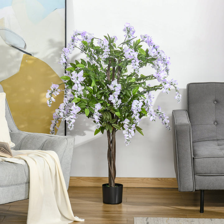 5.3ft Artificial Tree, Indoor Fake Bamboo with Pot, for Home, Office, and Living Room Decor
