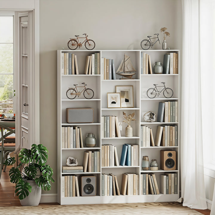 Bookcase with Open Storage, 6-Tier Bookshelf with Anti-Tipping Hardwar