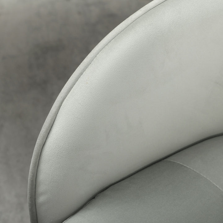 46-56 cm Velvet-feel Office Chair - Grey