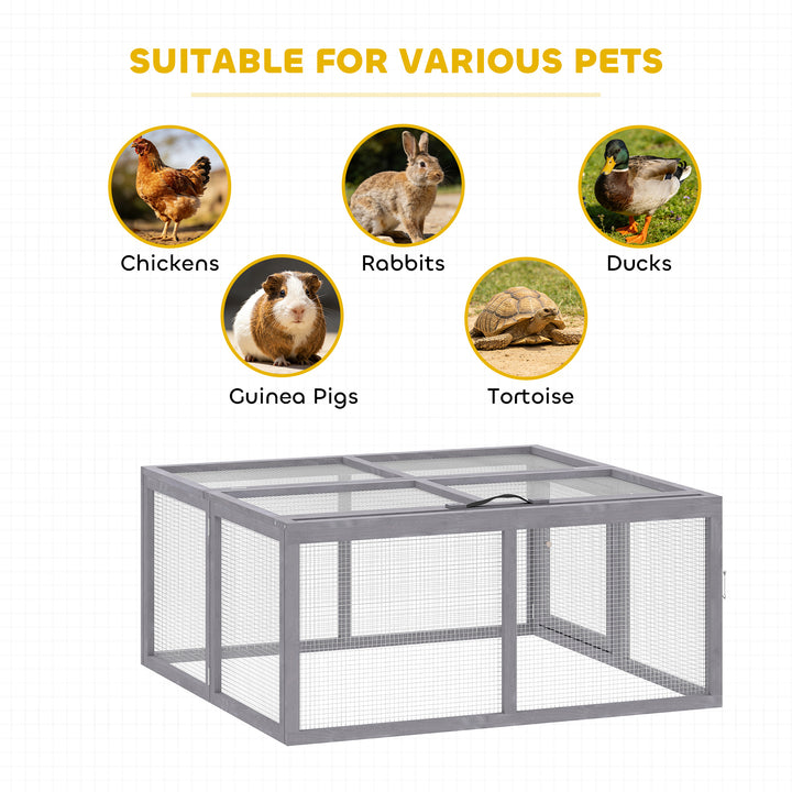 Rabbit Hutch Outdoor, Foldable Guinea Pig House with Openable Top, for