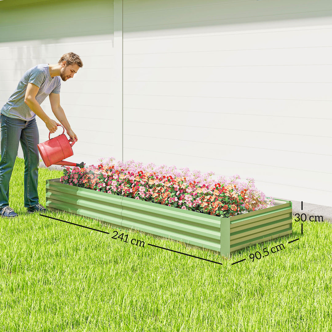 Metal Raised Garden Bed Planter Box Outdoor Planters for Growing Flowe