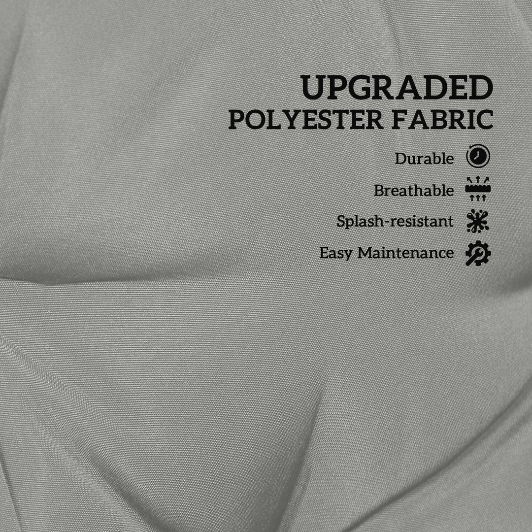 Outsunny 2 Seater Bench Pad, Garden Chair Cushion with Back and Ties for Indoor and Outdoor Use, 98 x 100 cm, Light Grey