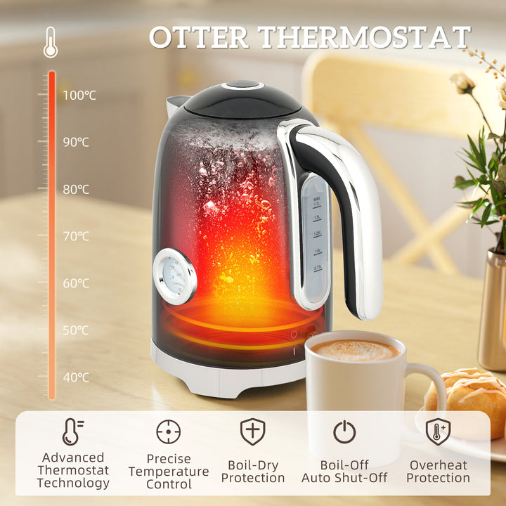 MCL Retro 3000W Kettle and Toaster Set - Black