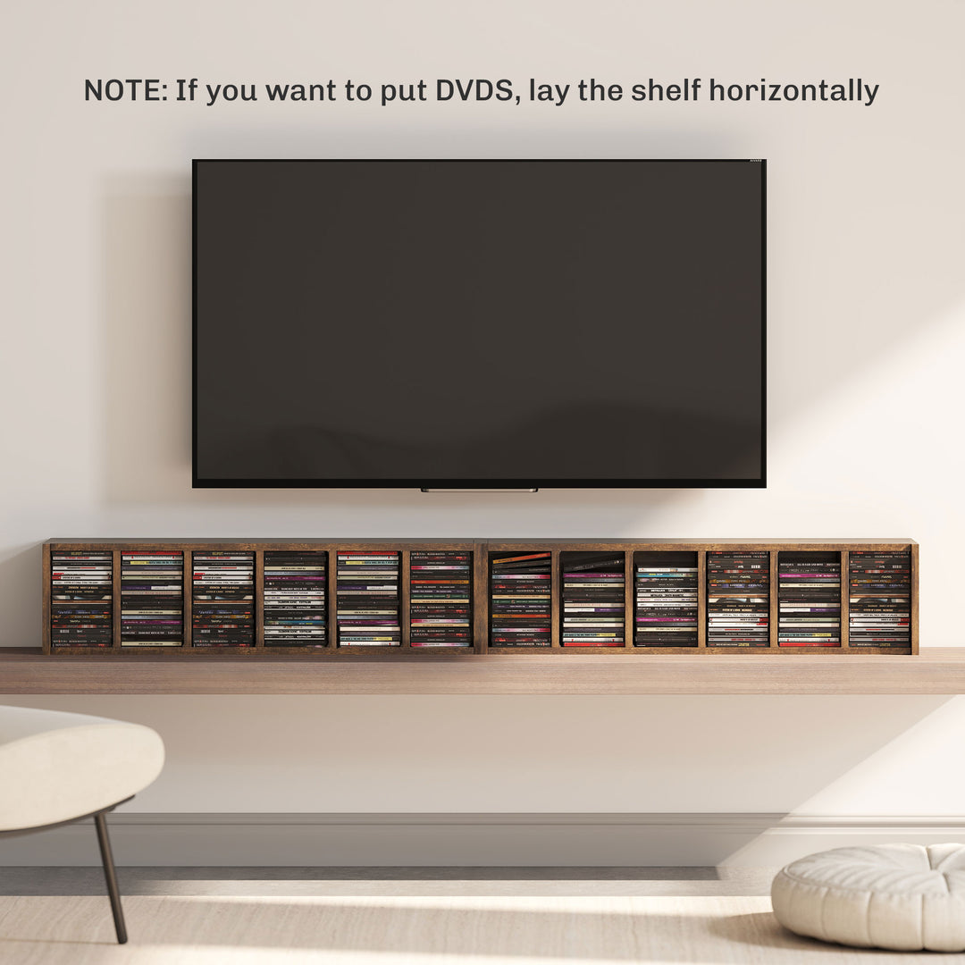 Set of Two 102 CD Storage Units - Mid Brown Wood-Effect