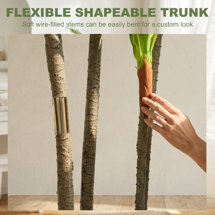 150cm Lifelike Fake Tree, Artificial Dracaena Tree with Bendable Trunk