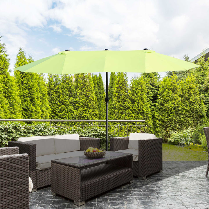 Double-side Umbrella Parasol, Φ2.7x4.6Wx2.4H m-Grass Green