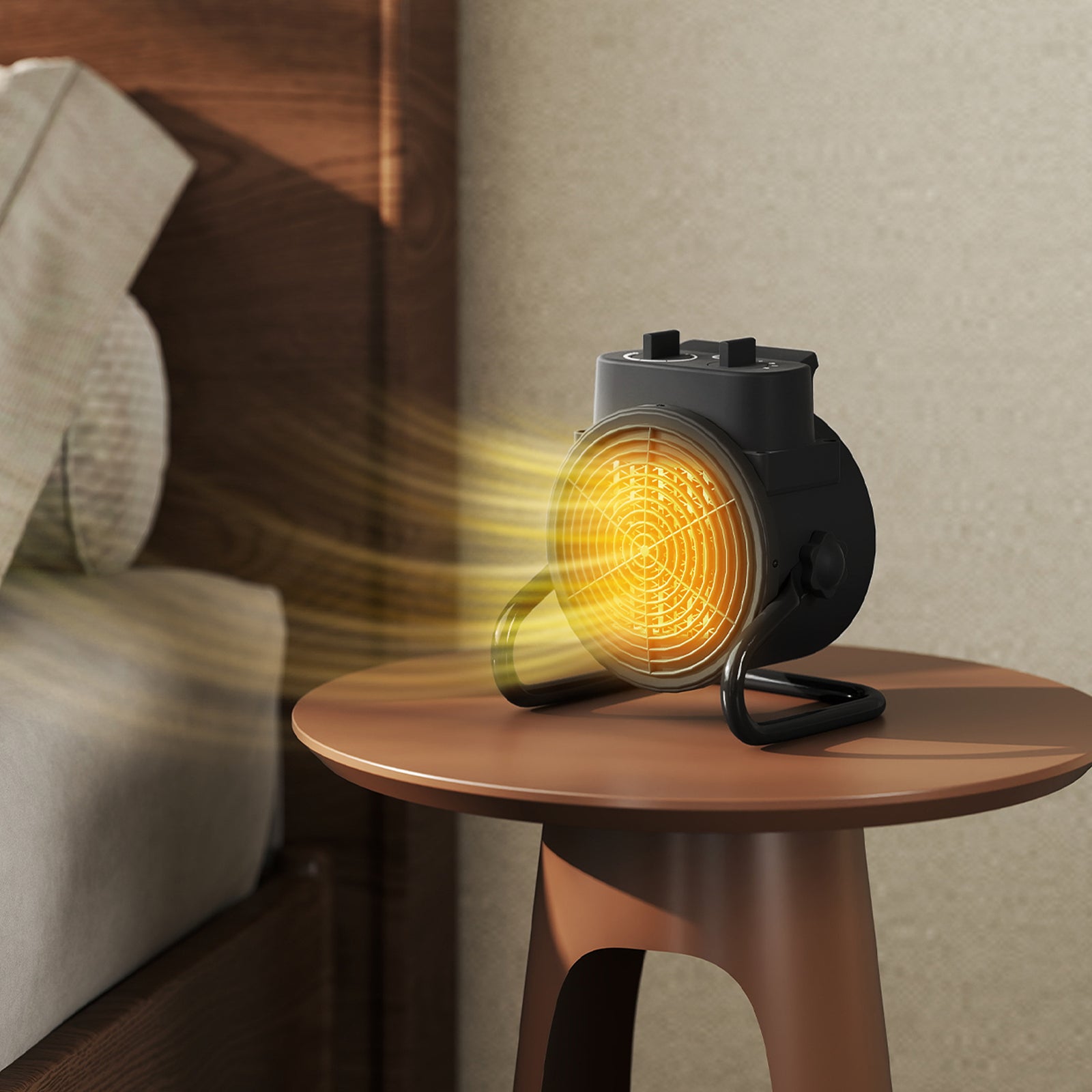 HOMCOM 2000W Portable Ceramic Electric Heater with Fan - Black