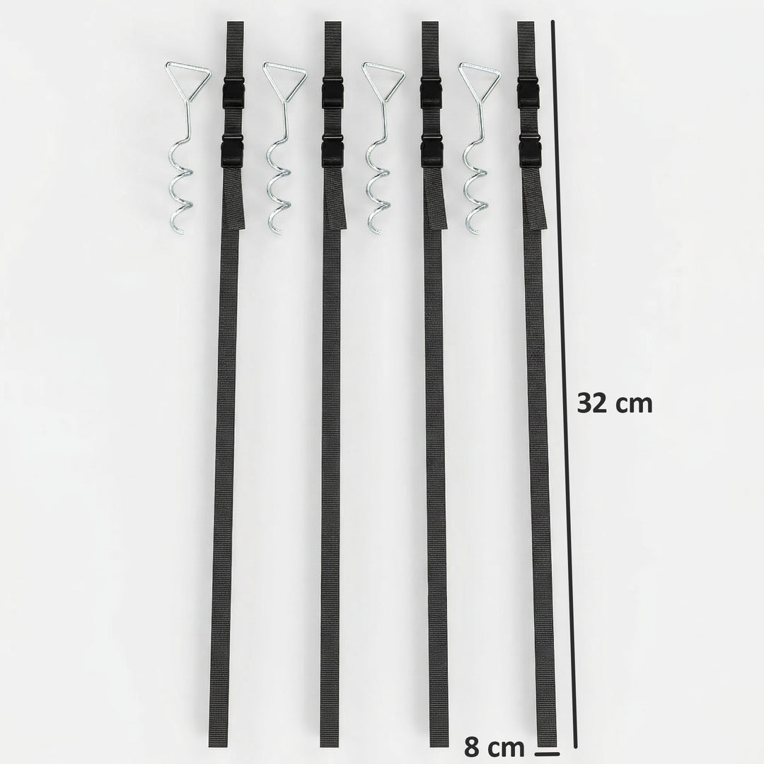 4Pcs Trampoline Anchor Kit, 32 cm Galvanised Trampoline Stakes, Spiral