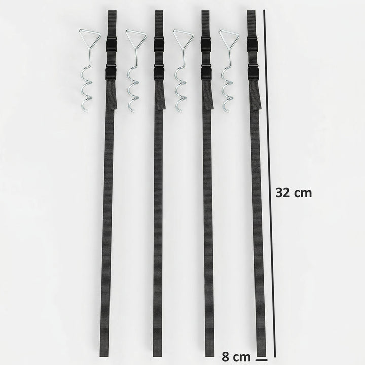 4Pcs Trampoline Anchor Kit, 32 cm Galvanised Trampoline Stakes, Spiral