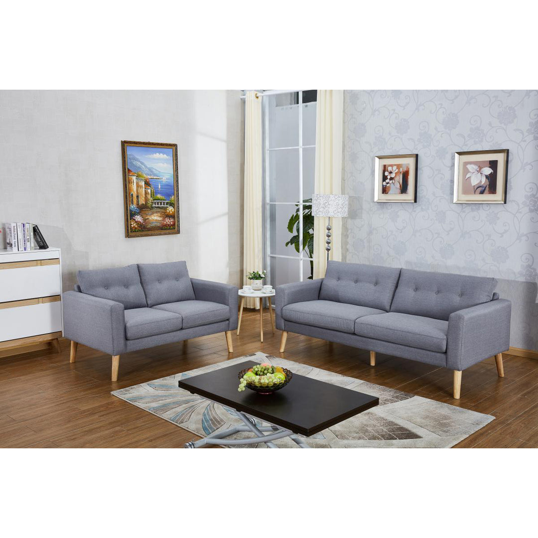 Megan Fabric 2 Seater Sofa Grey