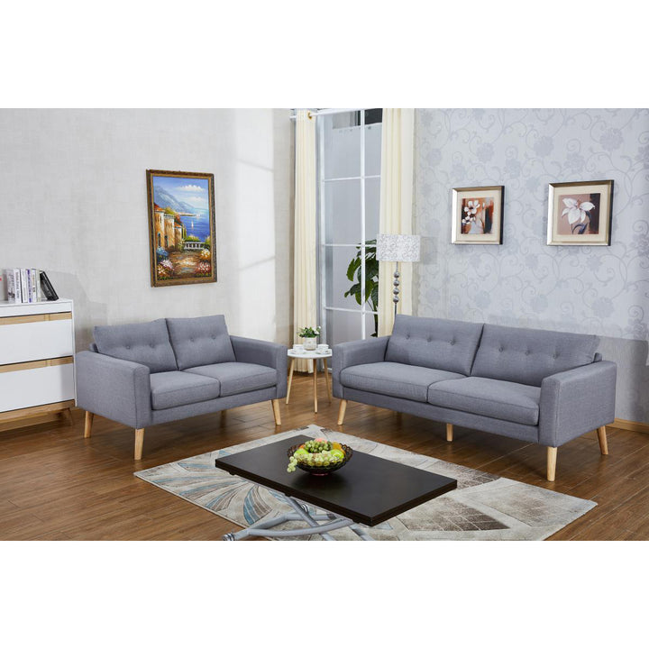 Megan Fabric 3 Seater Sofa Grey