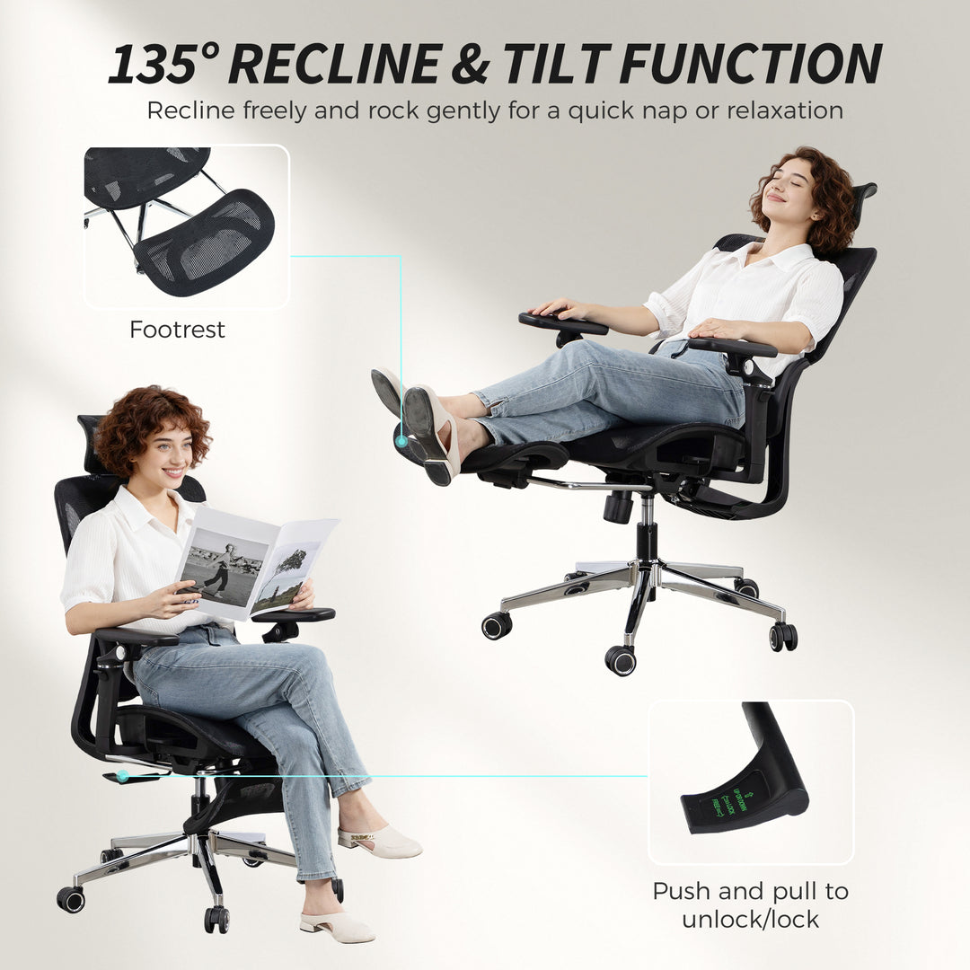 Ergonomic Office Chair, High Back Mesh Desk Chair