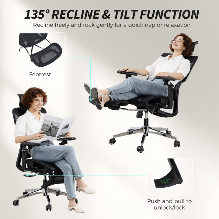 Ergonomic Office Chair, High Back Mesh Desk Chair