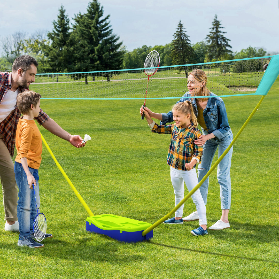 SPORTNOW Badminton Set with Volleyball Net, Portable Badminton Net with 2 Rackets, 2 Shuttlecocks and Carry Case, for Indoor Outdoor Sports | Aosom UK