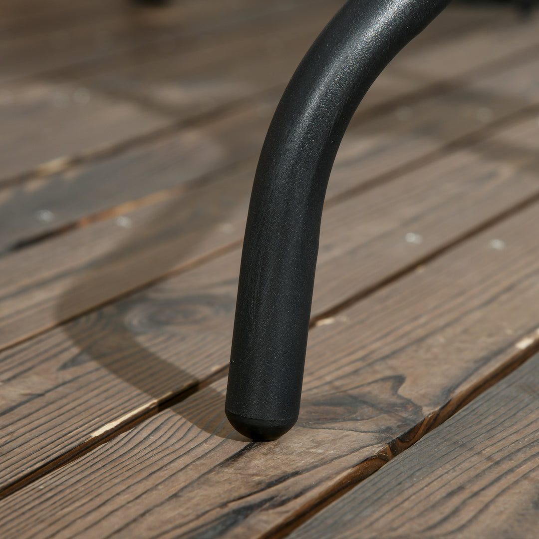 MCL Square Garden Dining Table with Tempered Glass Top & Umbrella Hole, 76 x 76 cm