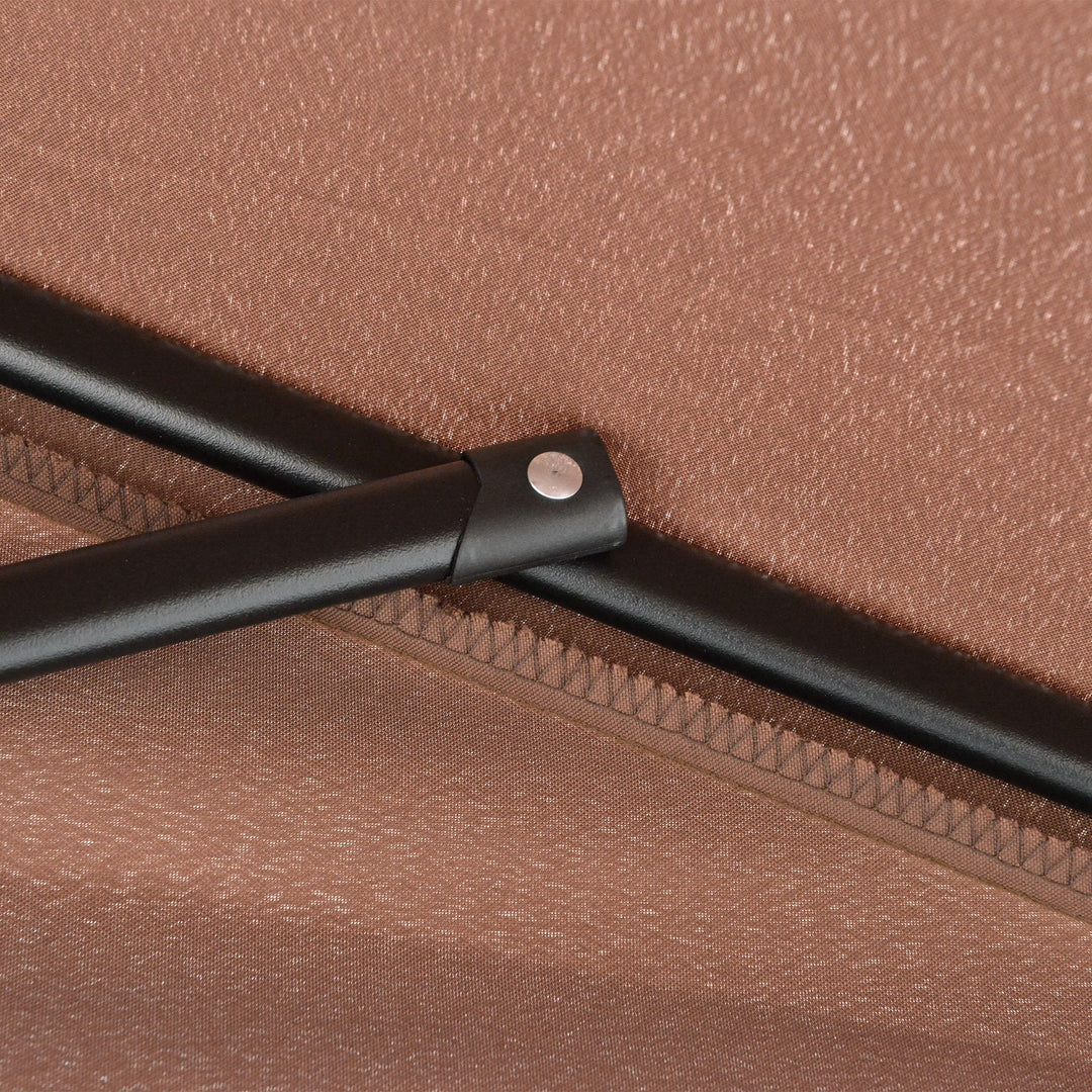2.3m Half-Square Parasol, for Balconies and Walls - Brown