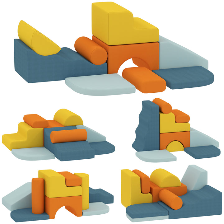 9-Piece Soft Play Set, Kids Soft Play Foam Blocks with Detachable Cove