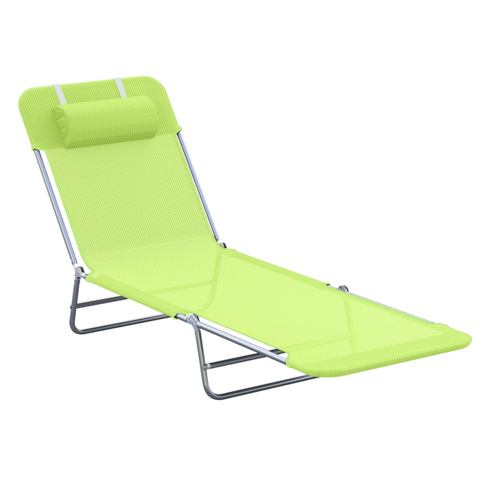 MCL Single Folding Sun Lounger - Green