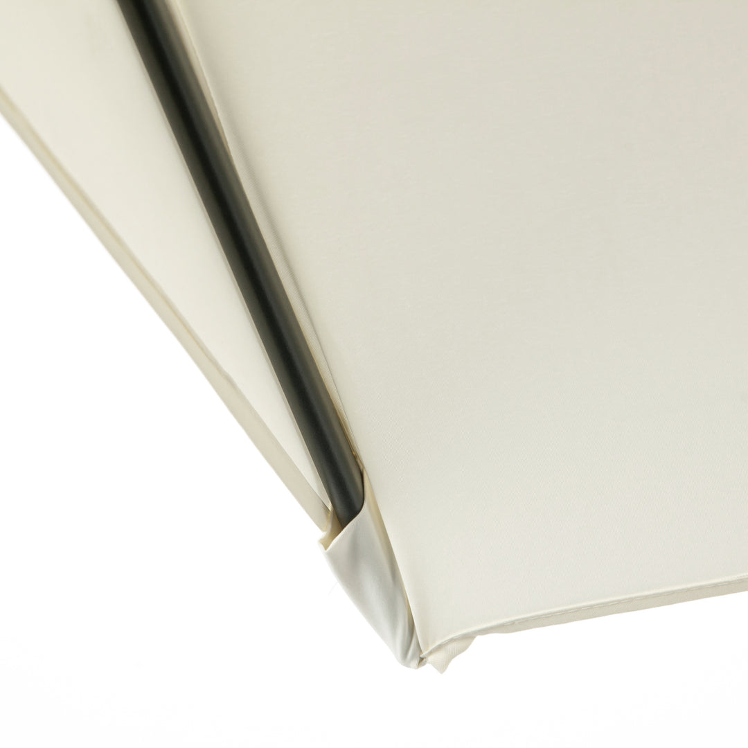 MCL Balcony Half Parasol Semi Round Umbrella Patio Crank Handle (2.3 m, Beige)- NO BASE INCLUDED