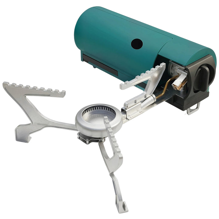 2670W Foldable Camping Stove with Safety Shut-Off, Piezo Ignition Gas 