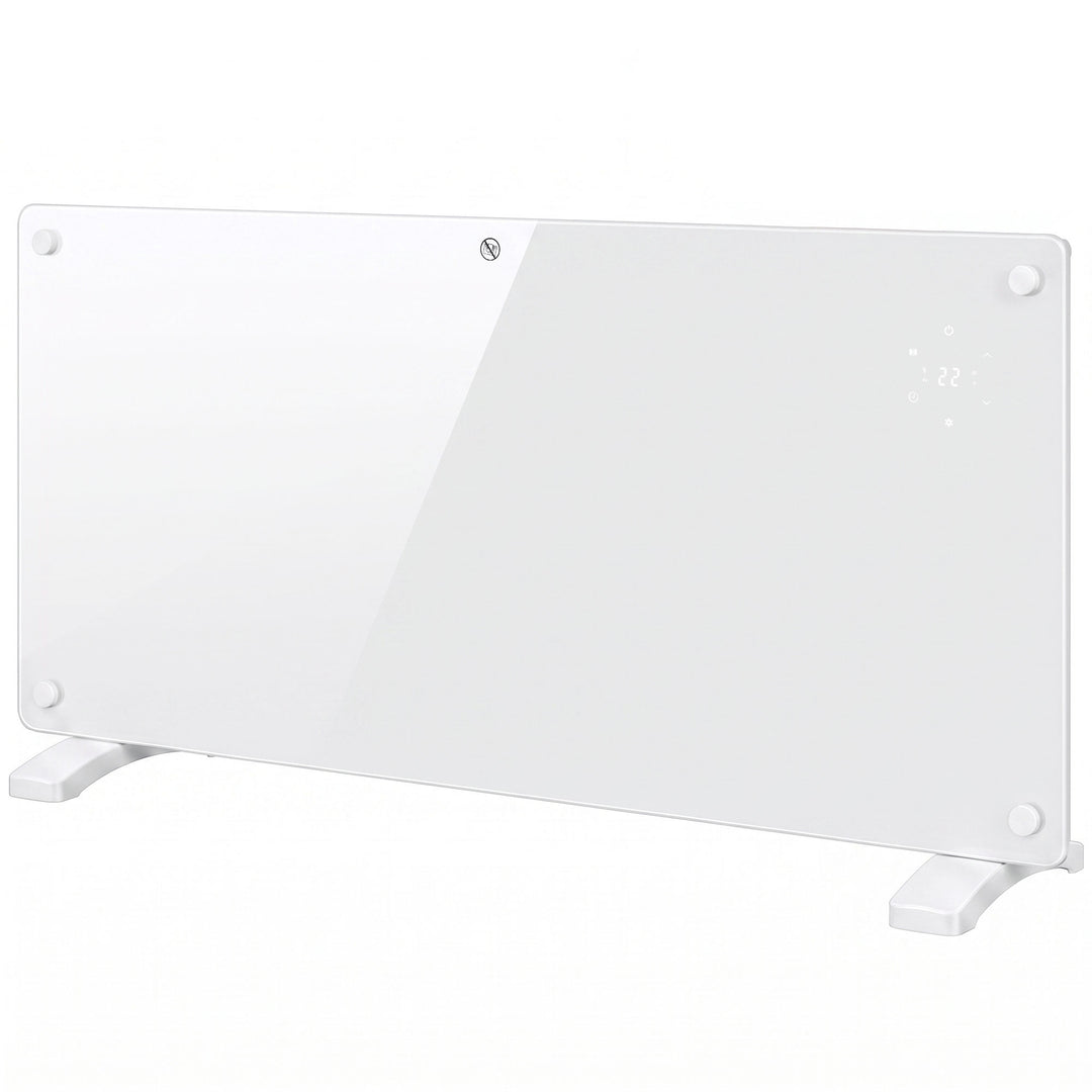2000W Smart Panel Heater Wall Mounted &amp; Freestanding, Electric Heater - White