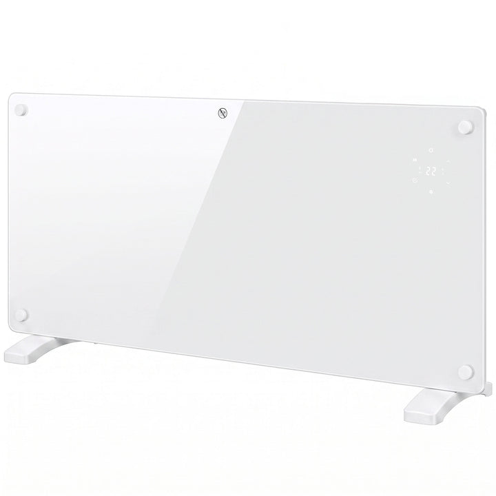 2000W Smart Panel Heater Wall Mounted &amp; Freestanding, Electric Heater - White