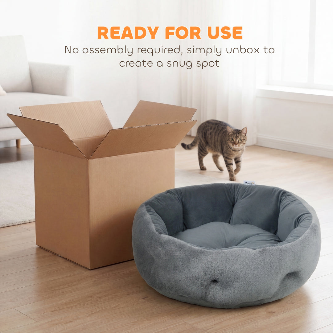 Cat Bed, Reversible Dog Pet Bed for Indoor Cats and Small Dogs, Round 