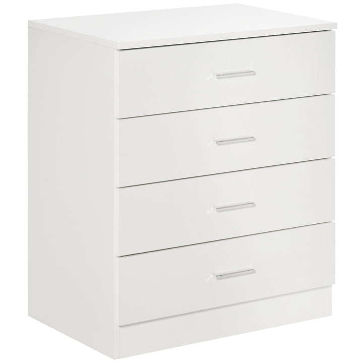 MCL Chest of Drawers, 4 Drawers Storage Cabinet with Metal Rails, Anti-Tip for Playroom, Nursery Room, Hallway, etc