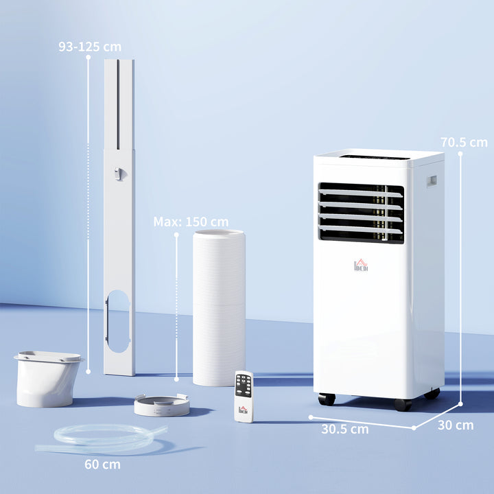 MCL Portable Air Conditioner 5000 BTU, 4-in-1 Cooling, Dehumidifier, Fan, Sleep Mode, Air Conditioning Unit with Digital Display & Remote Control, 24H Timer, Window Venting Kit, for Room up to 18㎡