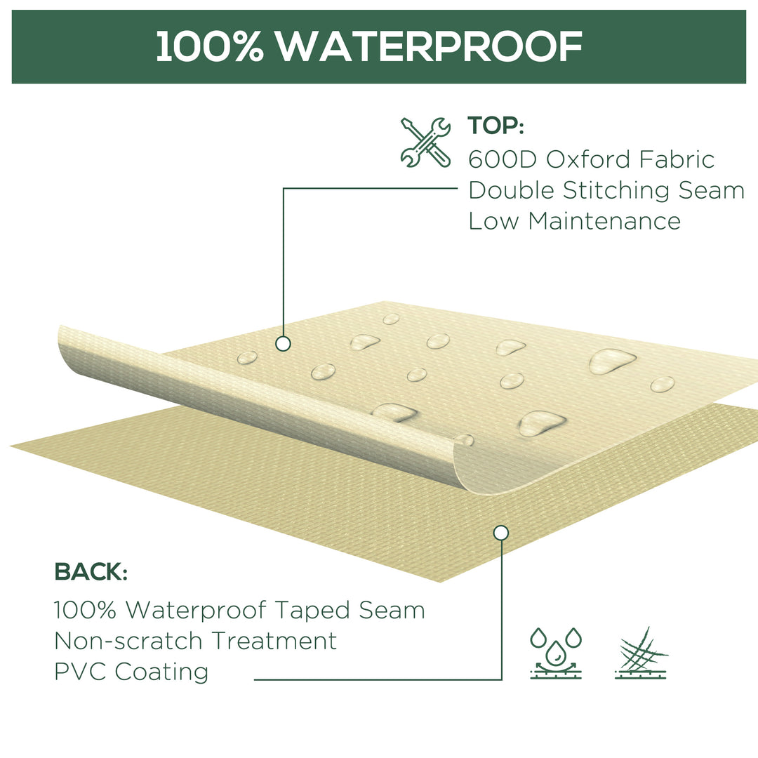 MCL 600D Oxford Cloth Furniture Cover 3 Seat Rattan Chair Protector Large Garden Patio Outdoor Waterproof L152 x W87 x H58-79cm